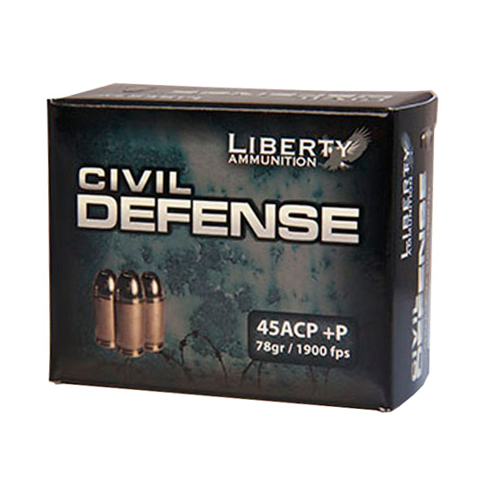 LIB AMMO CIVIL DEFENSE 45ACP 78GR HP 20/50 - Sale